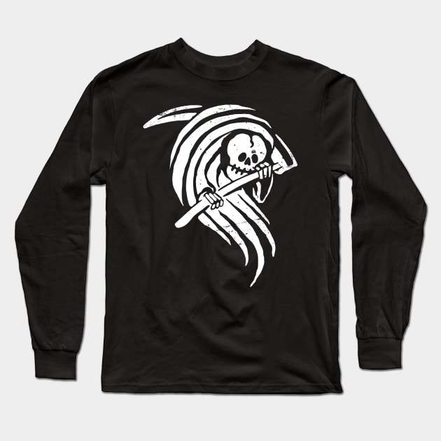 Grim Reaper Long Sleeve T-Shirt by quilimo